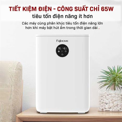 Máy hút ẩm kết hợp lọc không khí Fujihome DHP05-MINI Màu Trắng