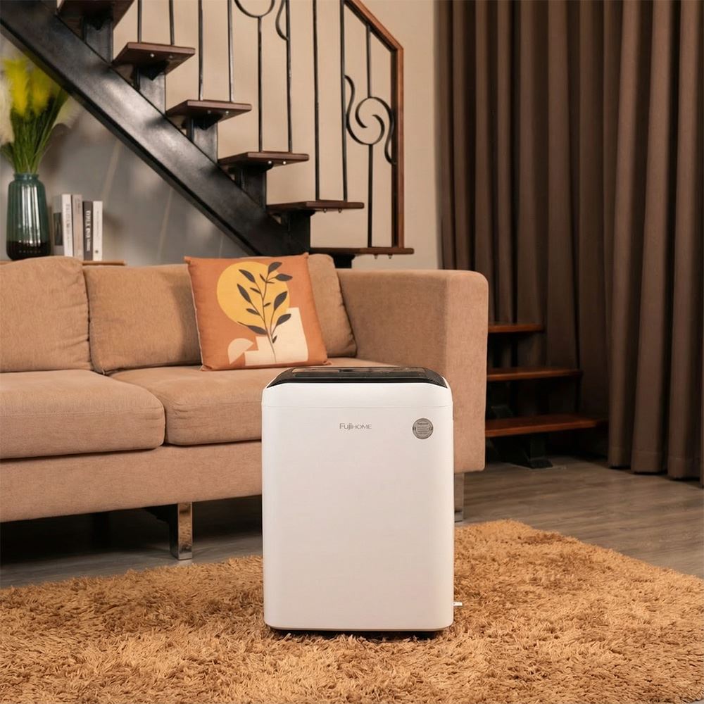 Máy hút ẩm kết hợp lọc không khí FUJIHOME DH35W-HEPA Màu Trắng