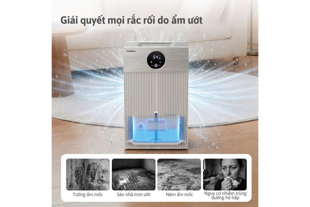 Máy hút ẩm Gaabor DE-T01A Màu Trắng