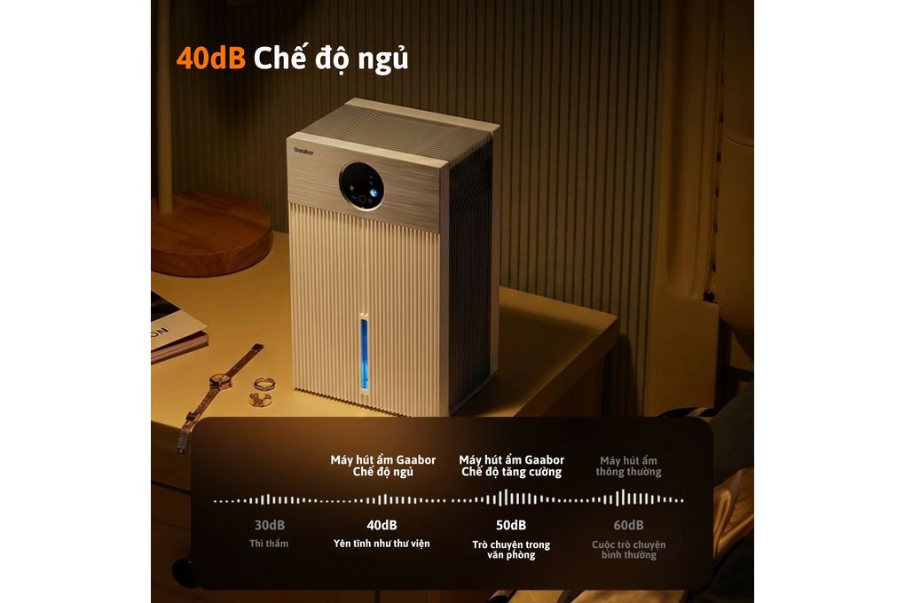Máy hút ẩm Gaabor DE-T01A Màu Trắng
