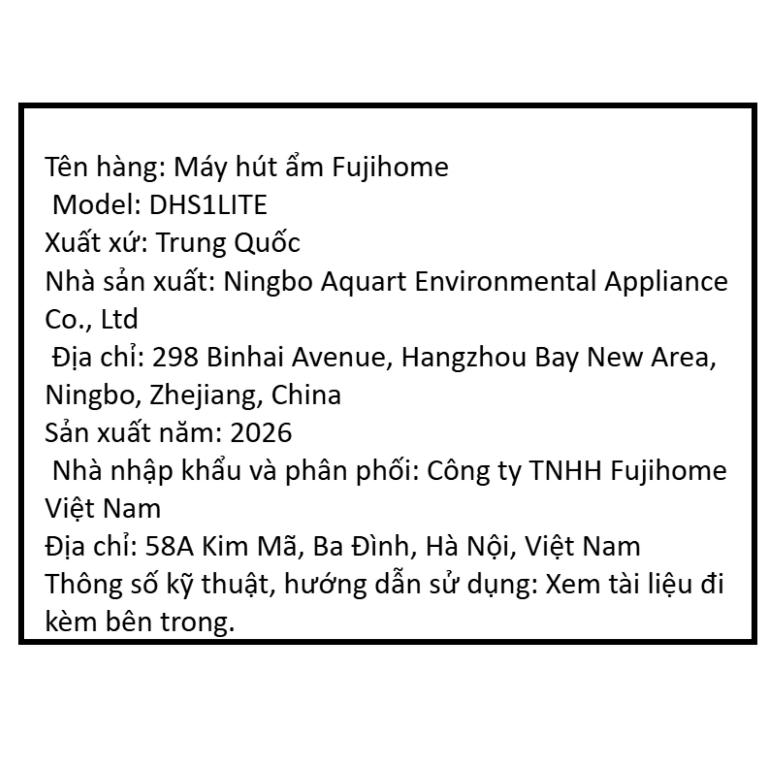 Máy hút ẩm FUJIHOME DH16LITE - 7