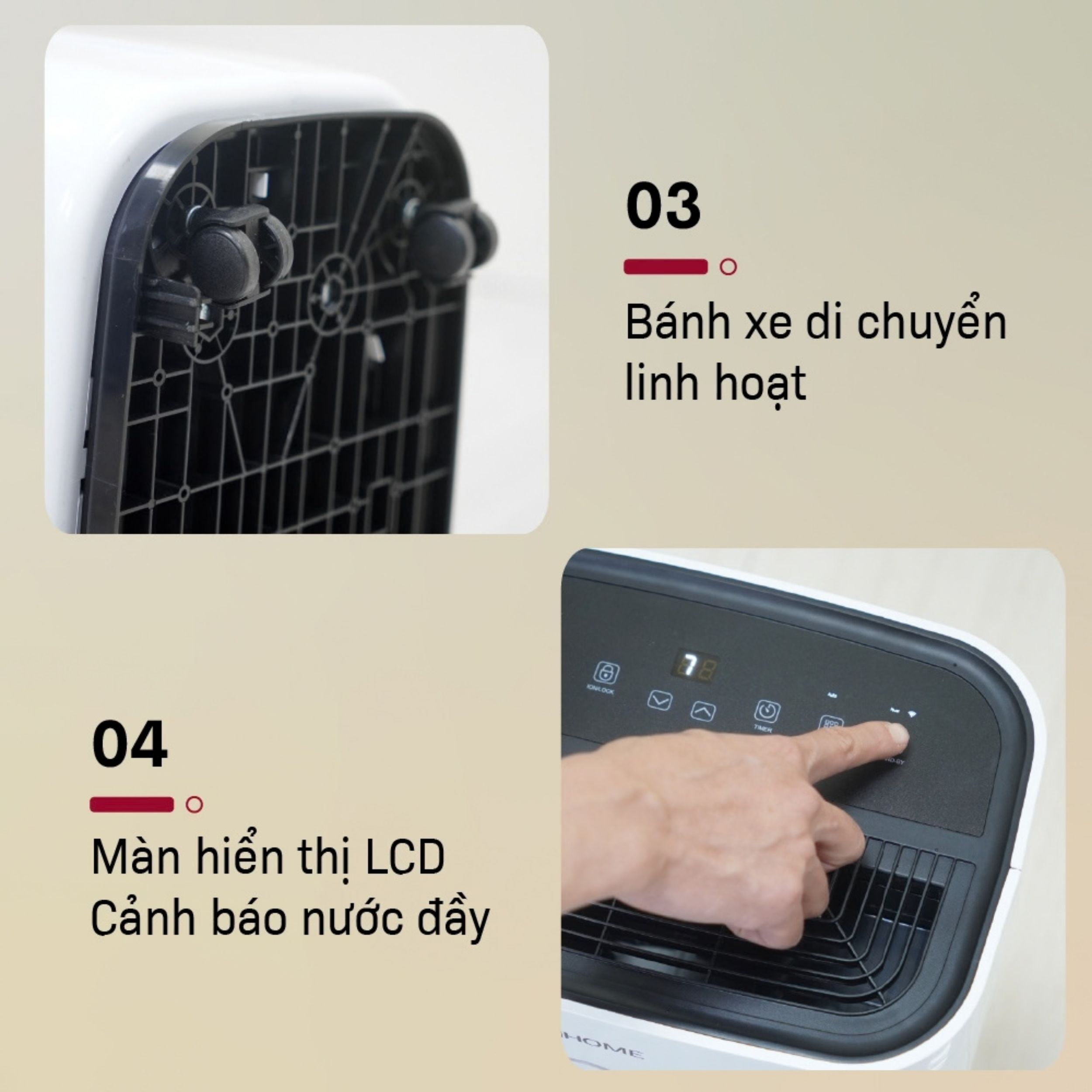Máy hút ẩm FUJIHOME DH25W-HEPA Màu Trắng
