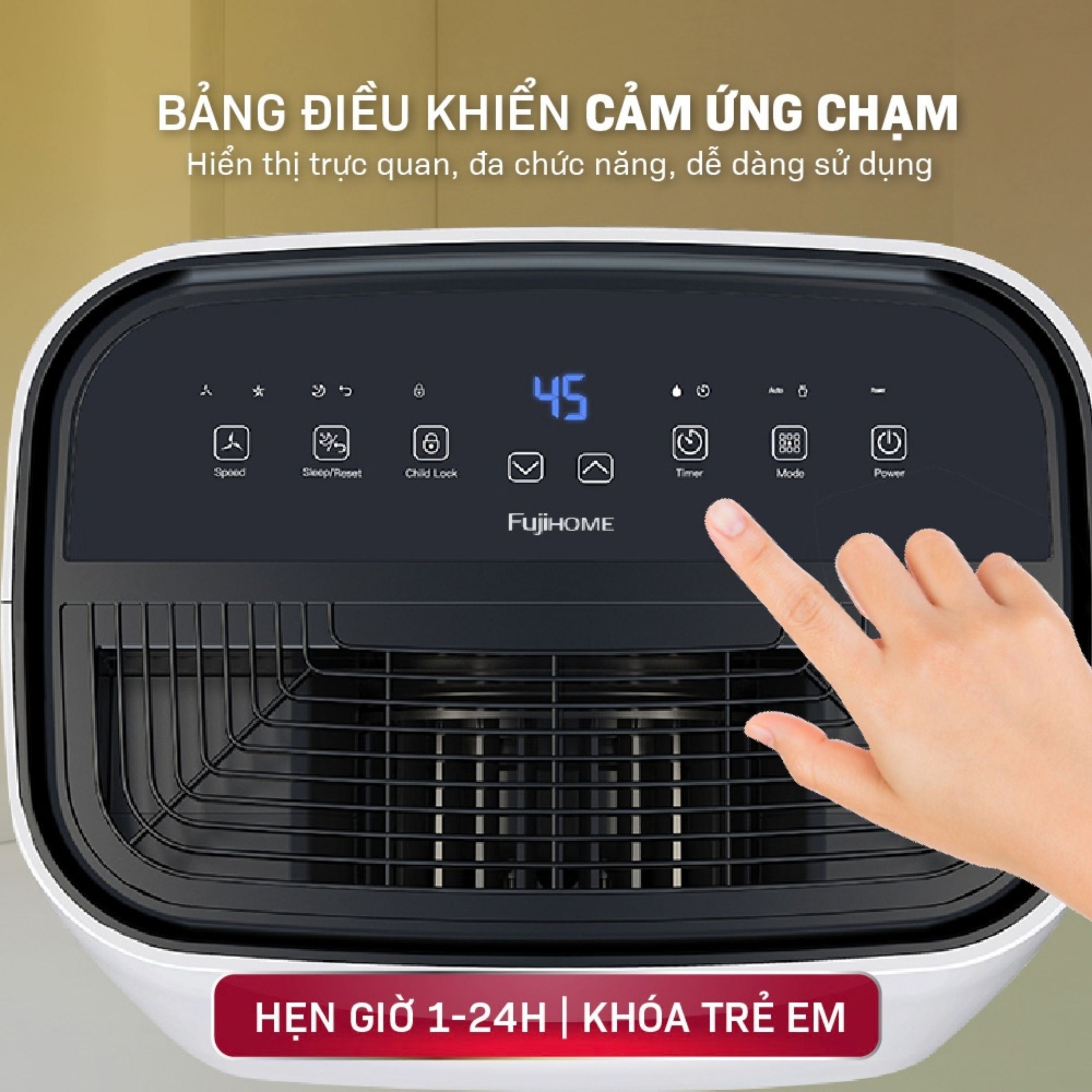 Máy hút ẩm FUJIHOME DH25W-HEPA Màu Trắng