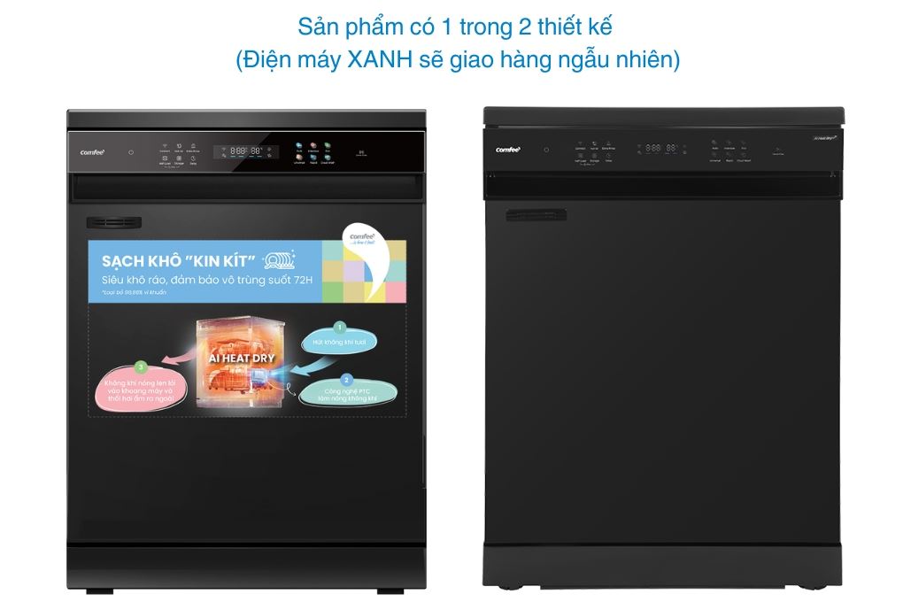 Máy rửa chén độc lập Comfee CDWEF1401HB-W-VN Màu Đen