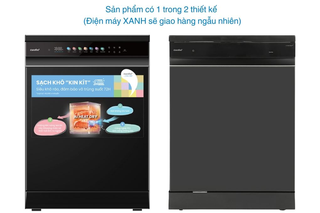 Máy rửa chén độc lập Comfee CDWEF1533GB-WU-VN Màu Đen