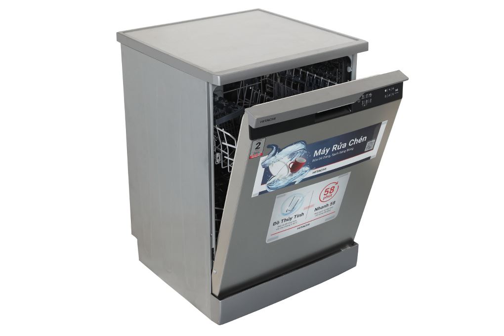 Máy rửa chén độc lập Hitachi HDF-F146VX Màu Bạc