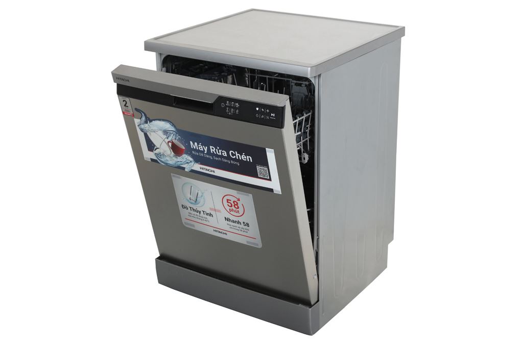 Máy rửa chén độc lập Hitachi HDF-F146VX Màu Bạc
