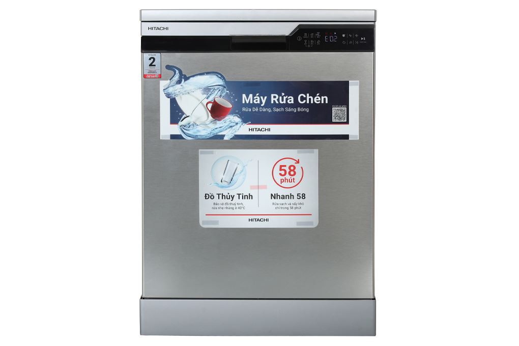 Máy rửa chén độc lập Hitachi HDF-F146VX Màu Bạc