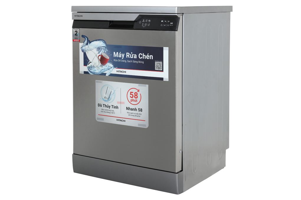 Máy rửa chén độc lập Hitachi HDF-F146VX Màu Bạc