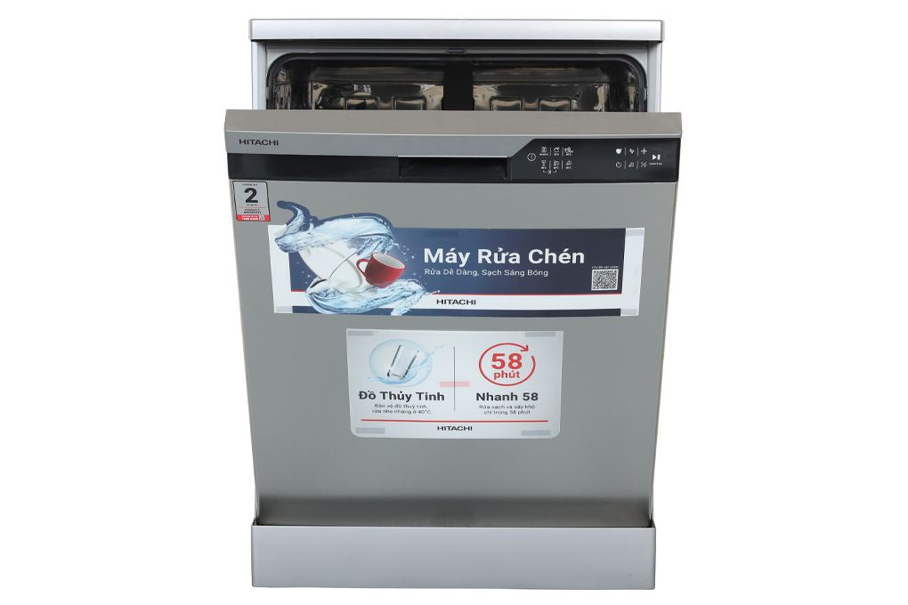 Máy rửa chén độc lập Hitachi HDF-F146VX Màu Bạc