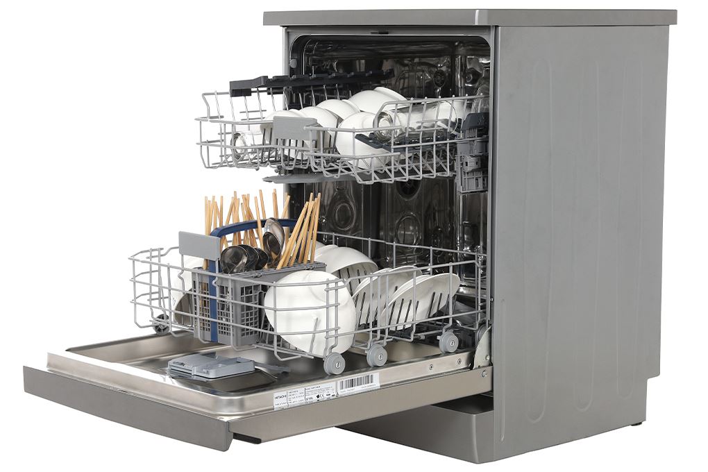 Máy rửa chén độc lập Hitachi HDF-F146VX Màu Bạc