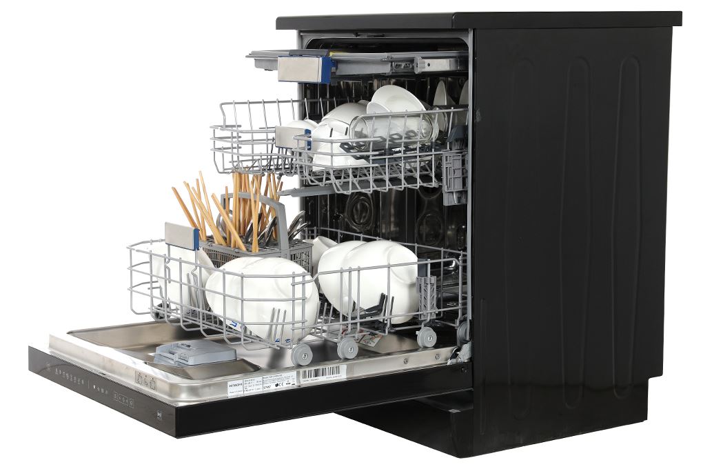 Máy rửa chén độc lập Hitachi HDF-F158CVGB Màu Đen