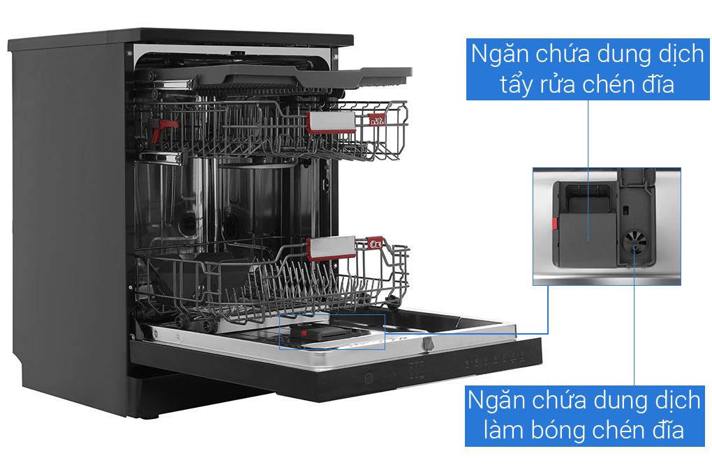 Máy rửa chén độc lập Toshiba DW-15F8(B)-VN Màu Đen