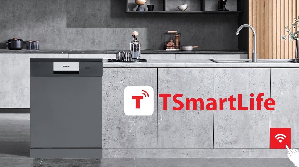Máy rửa chén độc lập Toshiba DW-15F7(G)-VN - Kết nối app