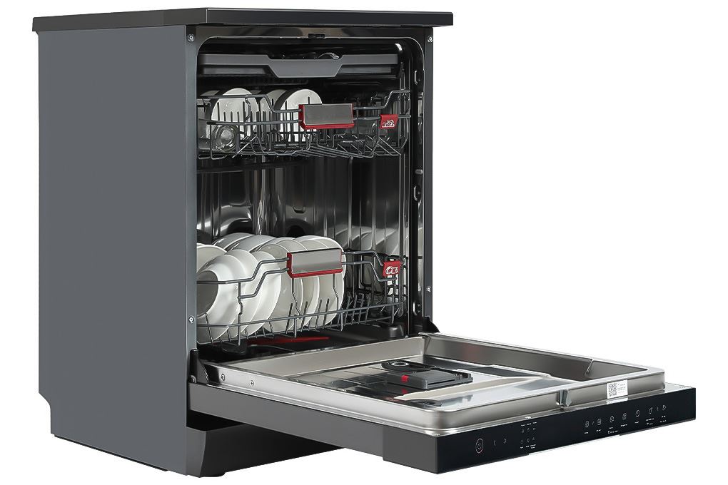 Máy rửa chén độc lập Toshiba DW-15F7(G)-VN Màu Xám