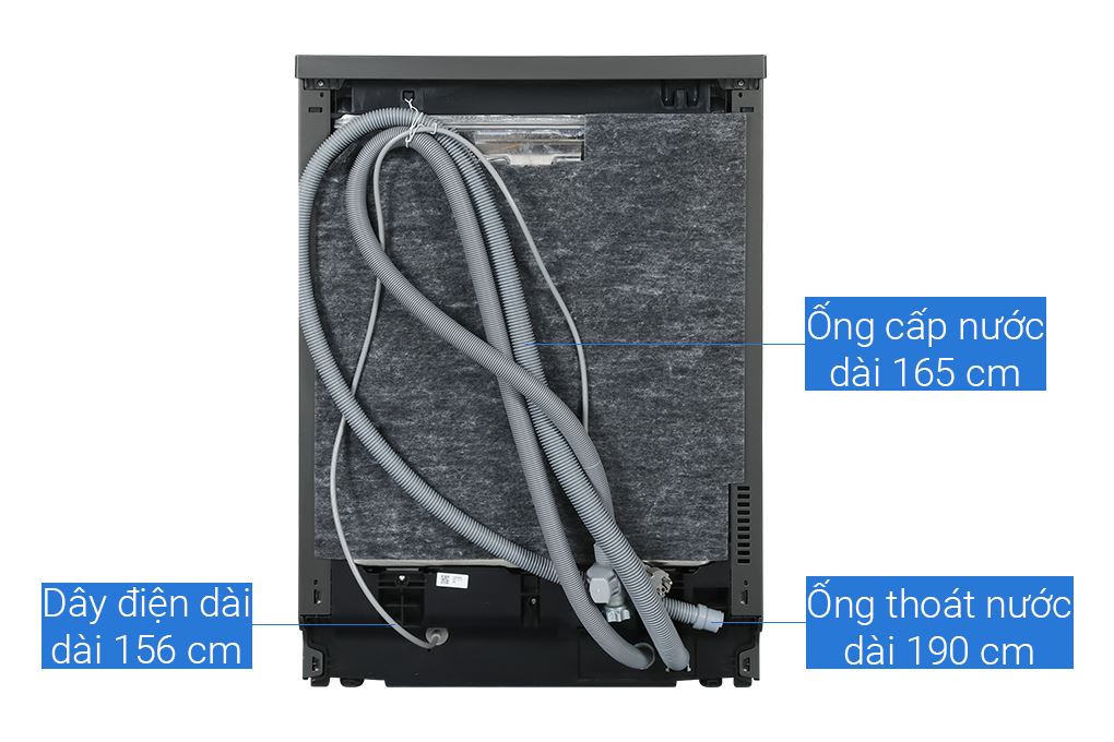 Máy rửa chén độc lập LG LDN14BLA5 Màu Ghi đen