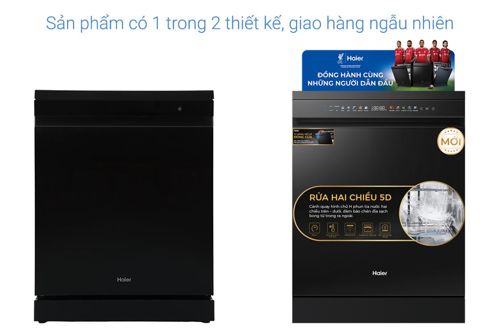 Máy rửa chén độc lập Haier HDWA18-686BK5VN Màu Đen