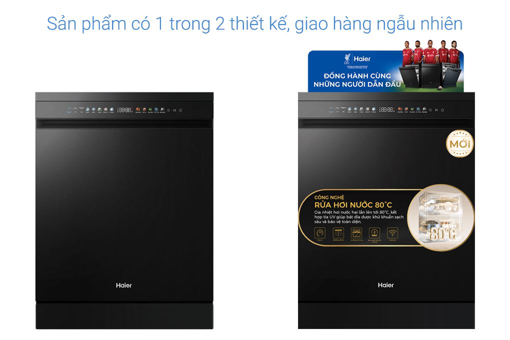 Máy rửa chén độc lập Haier HDWA18-686BK3VN Màu Đen