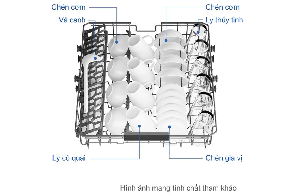 Máy rửa chén độc lập Haier HDWA18-686BK3VN Màu Đen
