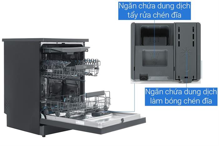 Máy rửa chén độc lập Haier HDWE16-66BK6VN Màu Đen