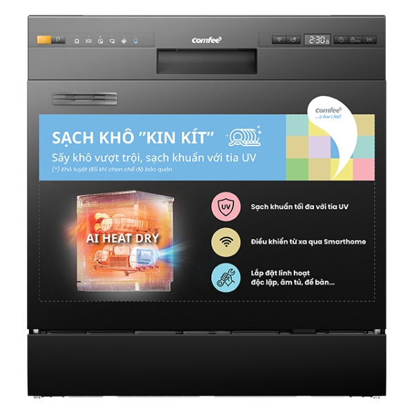Máy rửa chén độc lập Comfee CDW-10F60TB