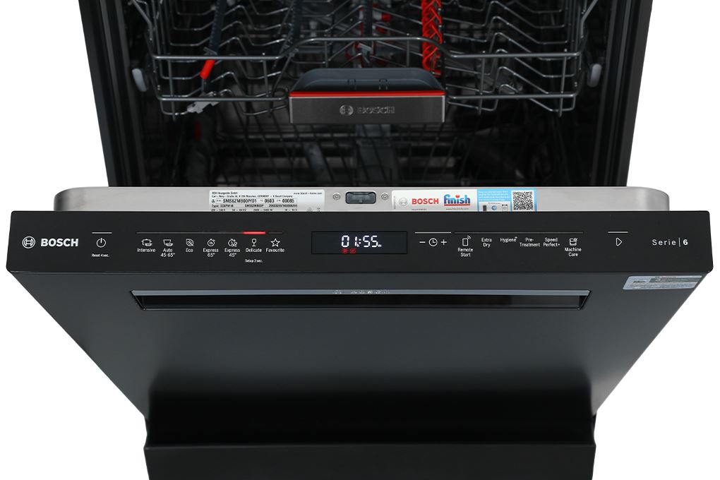 Máy rửa chén độc lập Bosch SMS6ZMB00P Màu Đen