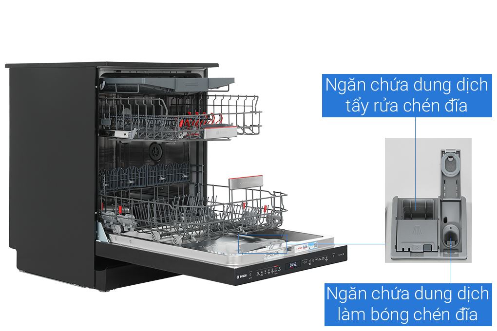 Máy rửa chén độc lập Bosch SMS6ZMB00P Màu Đen