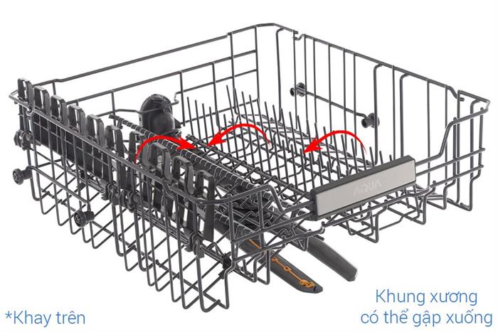 Máy rửa chén độc lập Aqua ADWA15-686BK3VN Màu Xám