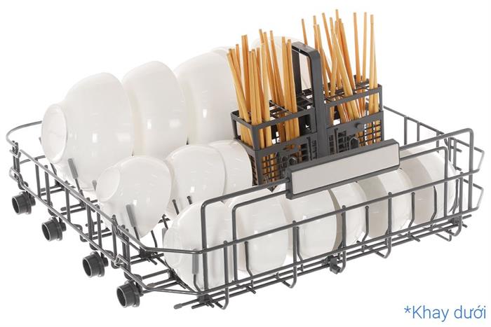 Máy rửa chén độc lập Aqua ADWA15-686BK3VN Màu Xám