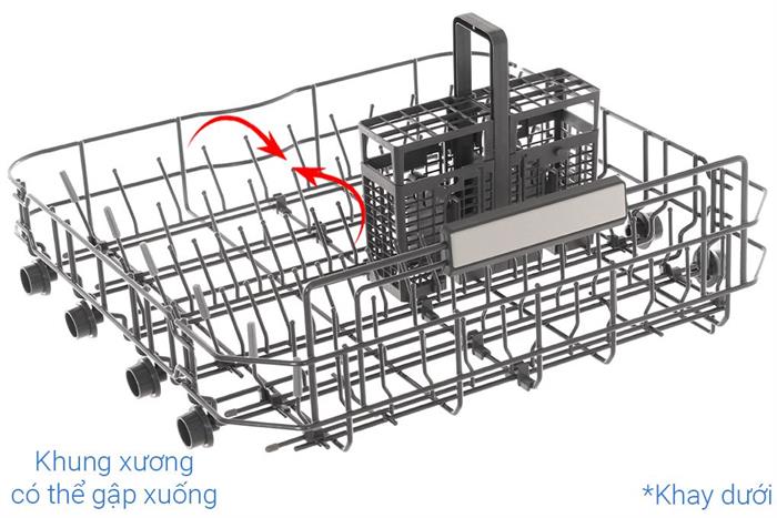Máy rửa chén độc lập Aqua ADWA15-686BK3VN Màu Xám