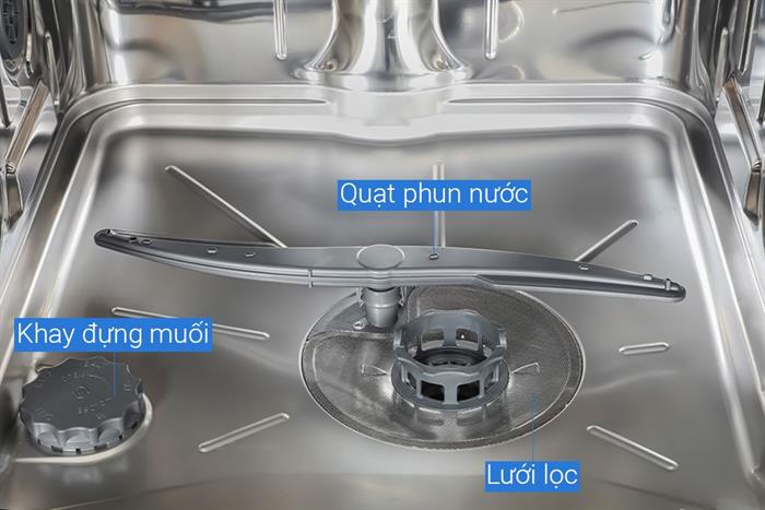Máy rửa chén độc lập Aqua ADWA15-686BK3VN Màu Xám