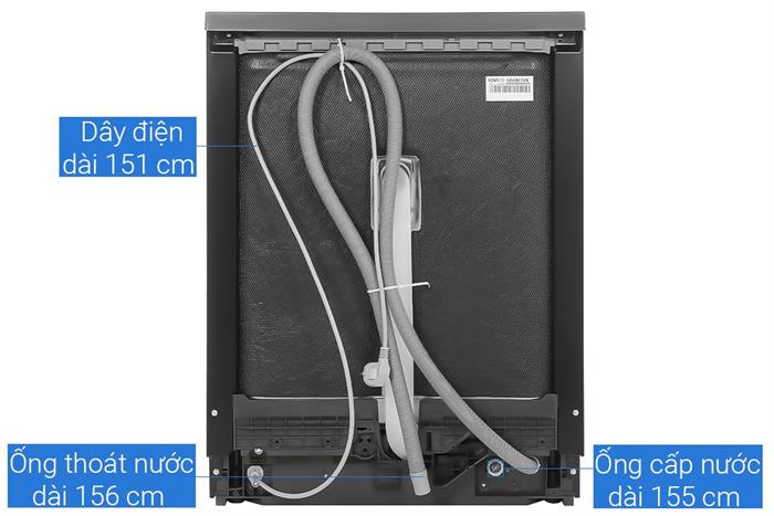 Máy rửa chén độc lập Aqua ADWA15-686BK3VN Màu Xám