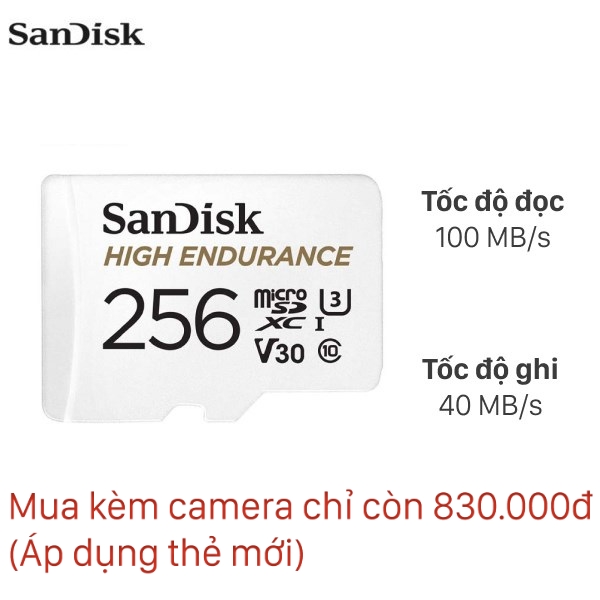Thẻ Nhớ Sandisk MicroSD 256GB class 10 U3