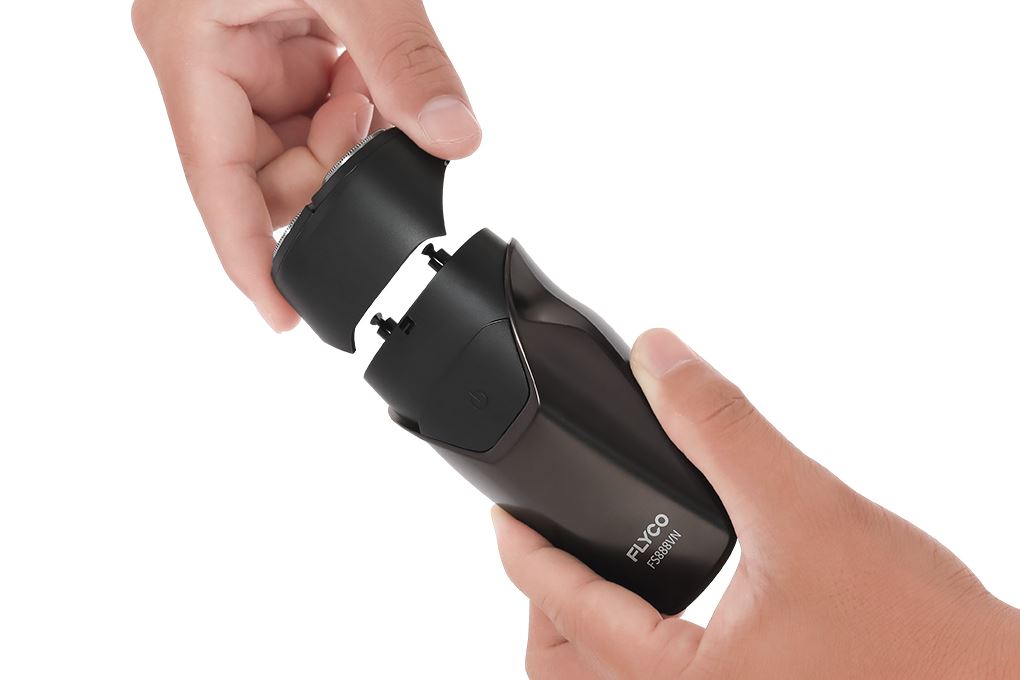Máy cạo râu khô và ướt Flyco FS888VN Màu Đen - Vàng đồng