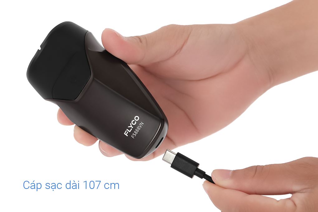 Máy cạo râu khô và ướt Flyco FS888VN Màu Đen - Vàng đồng