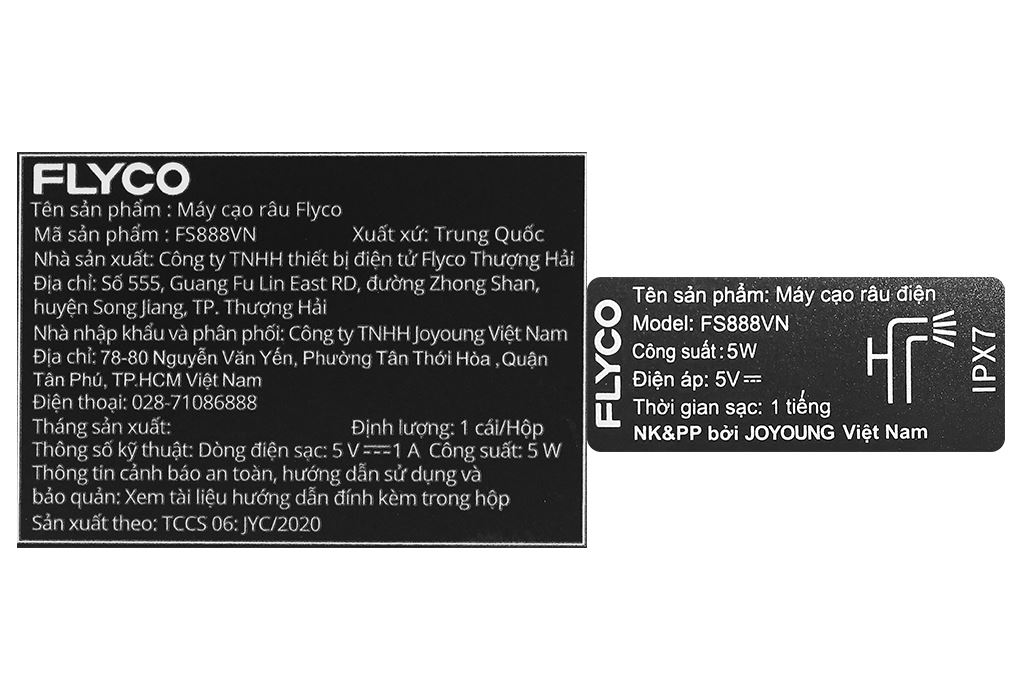 Máy cạo râu khô và ướt Flyco FS888VN Màu Đen - Vàng đồng