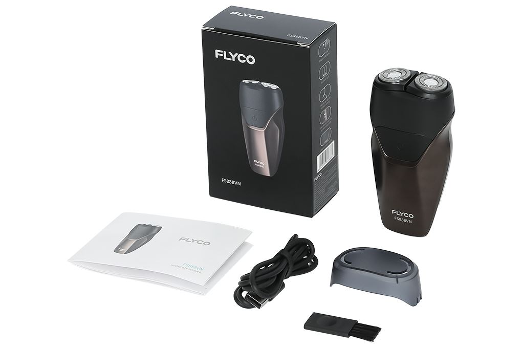 Máy cạo râu khô và ướt Flyco FS888VN Màu Đen - Vàng đồng