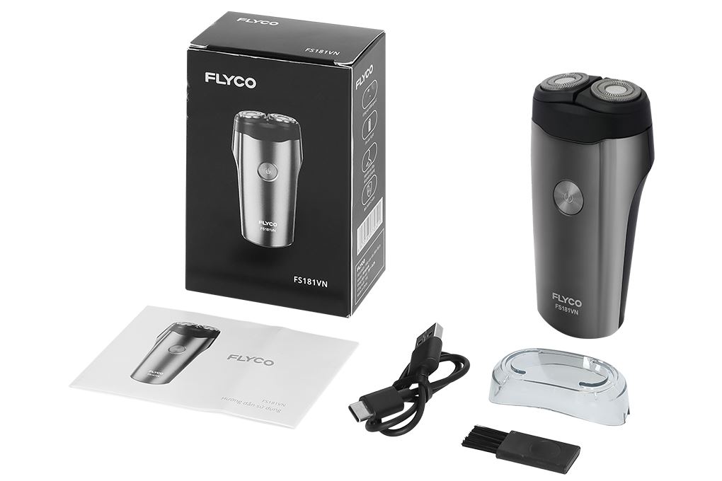 Máy cạo râu khô và ướt Flyco FS181VN Màu Xám