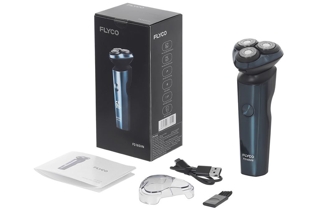 Máy cạo râu khô và ướt Flyco FS165VN Màu Xanh đen