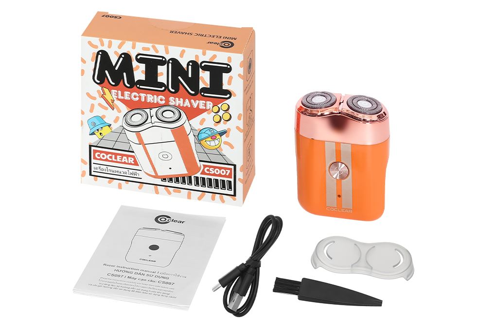 Máy cạo râu khô và ướt Coclear CS007 Màu Cam