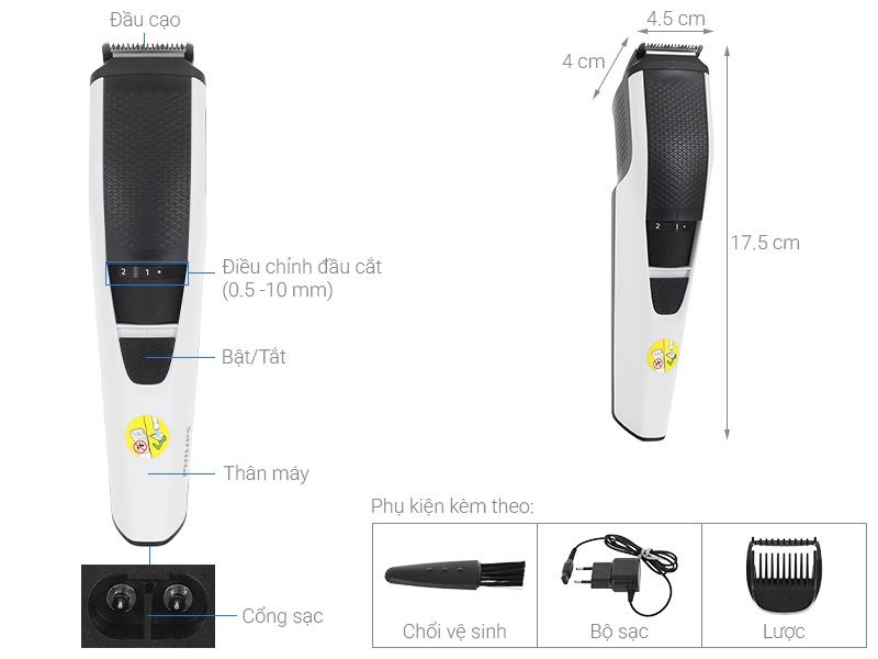 Máy tạo kiểu râu khô Philips BT3206/14