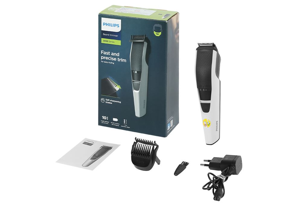 Máy tạo kiểu râu khô Philips BT3206/14 Màu Trắng