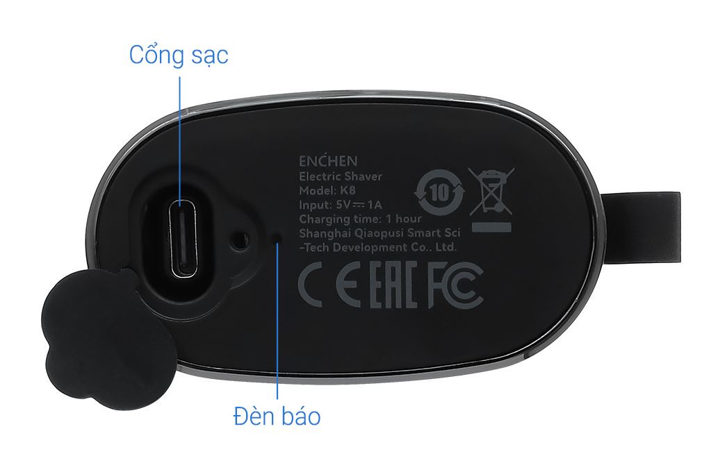 Máy cạo râu khô và ướt Enchen K8 Màu Đen