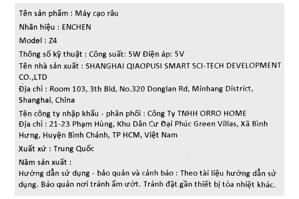 Máy cạo râu khô và ướt Enchen Z4 Màu Bạc