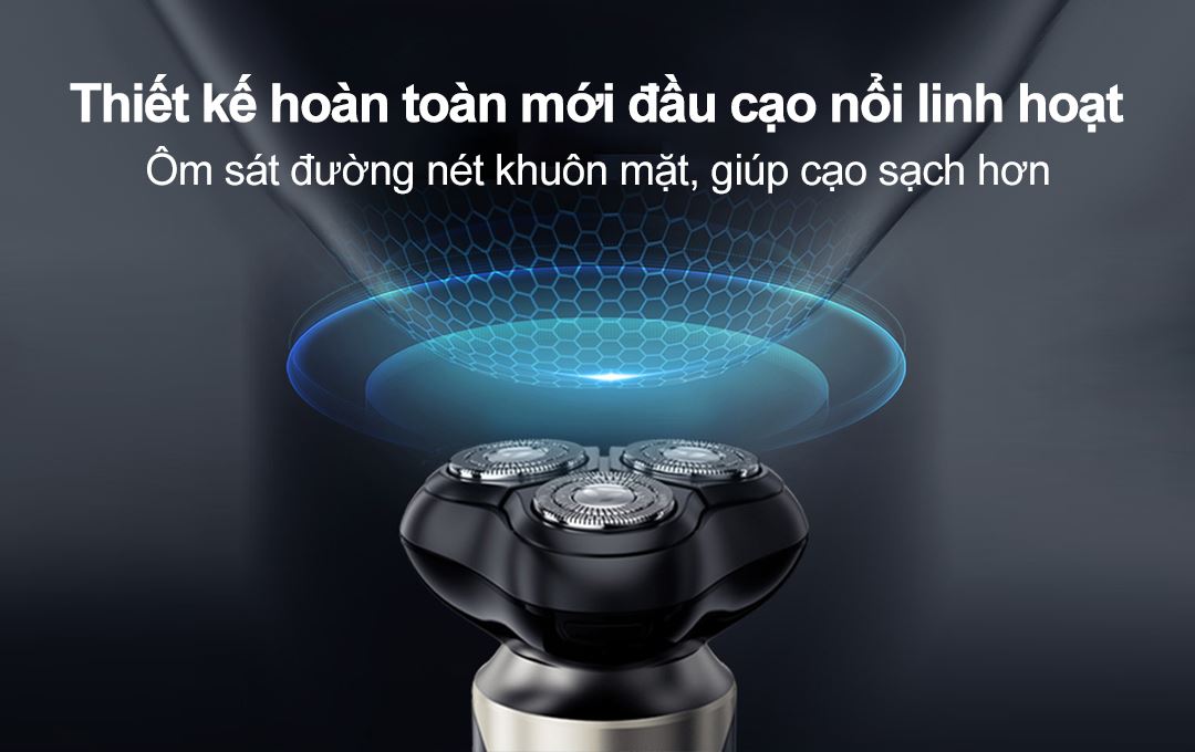  3 đầu cạo - Máy cạo râu khô và ướt Enchen Blackstone 8