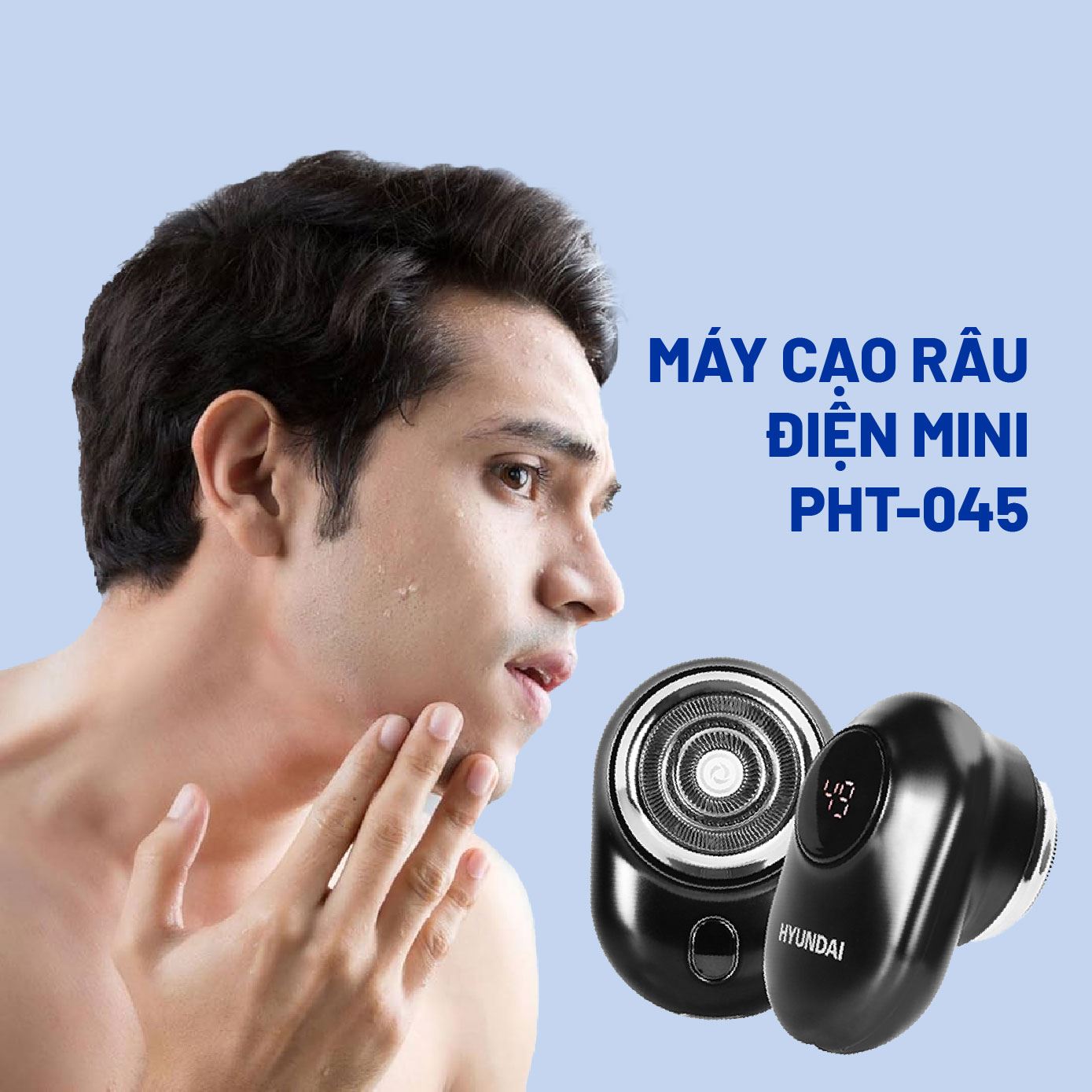 Máy cạo râu khô và ướt Hyundai PHT-045-BK Màu Đen