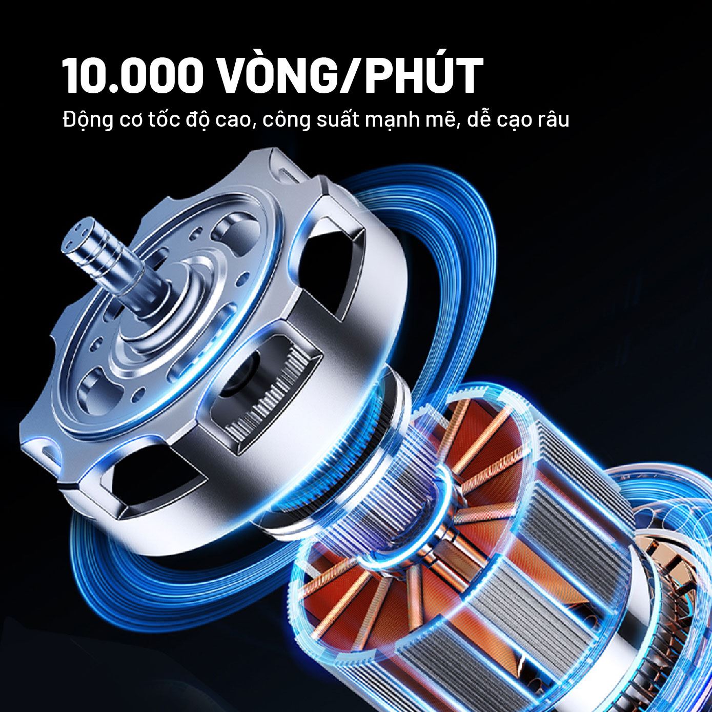 Máy cạo râu khô và ướt Hyundai PHT-045-BU - 2