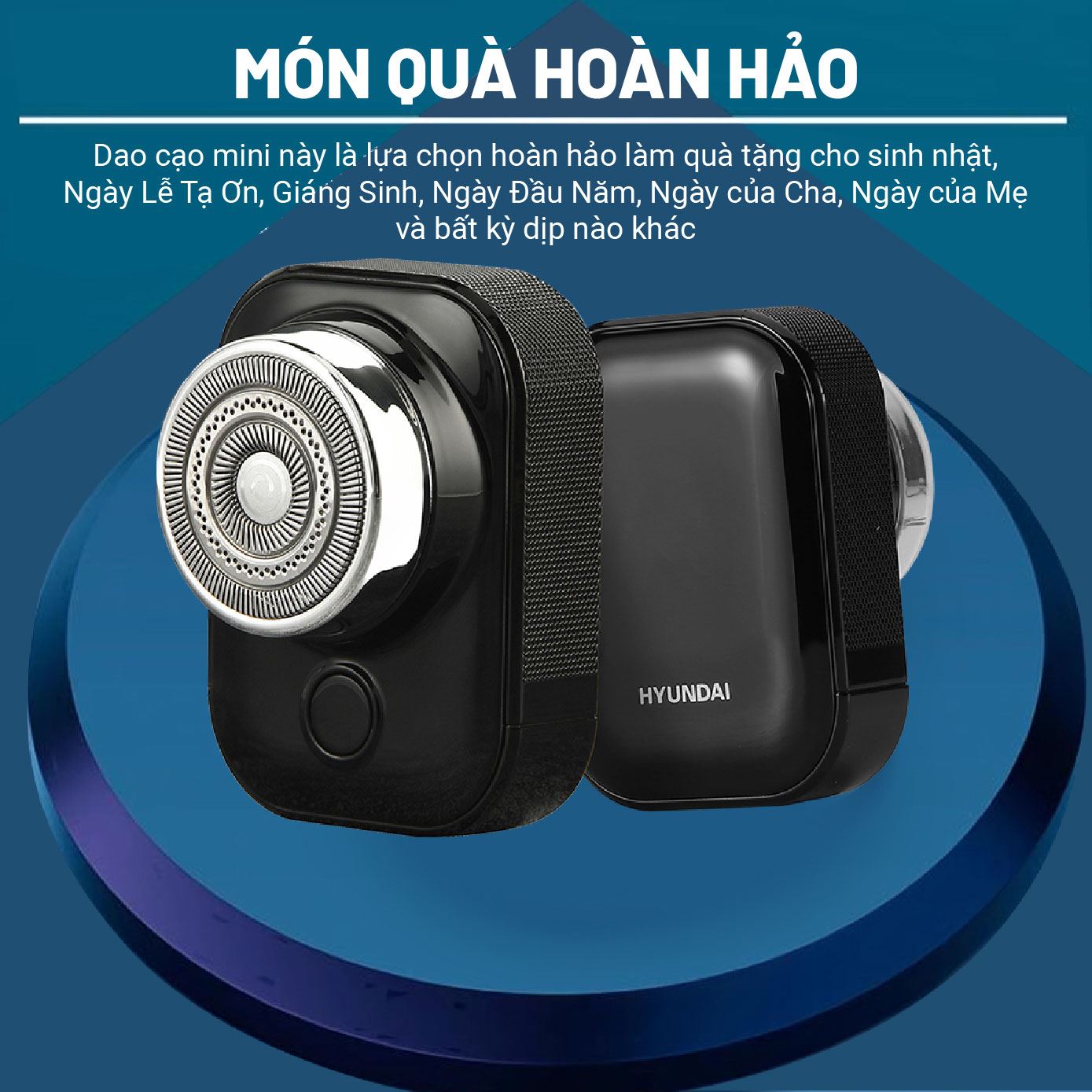Máy cạo râu khô và ướt Hyundai PHT-046-BK Màu Đen