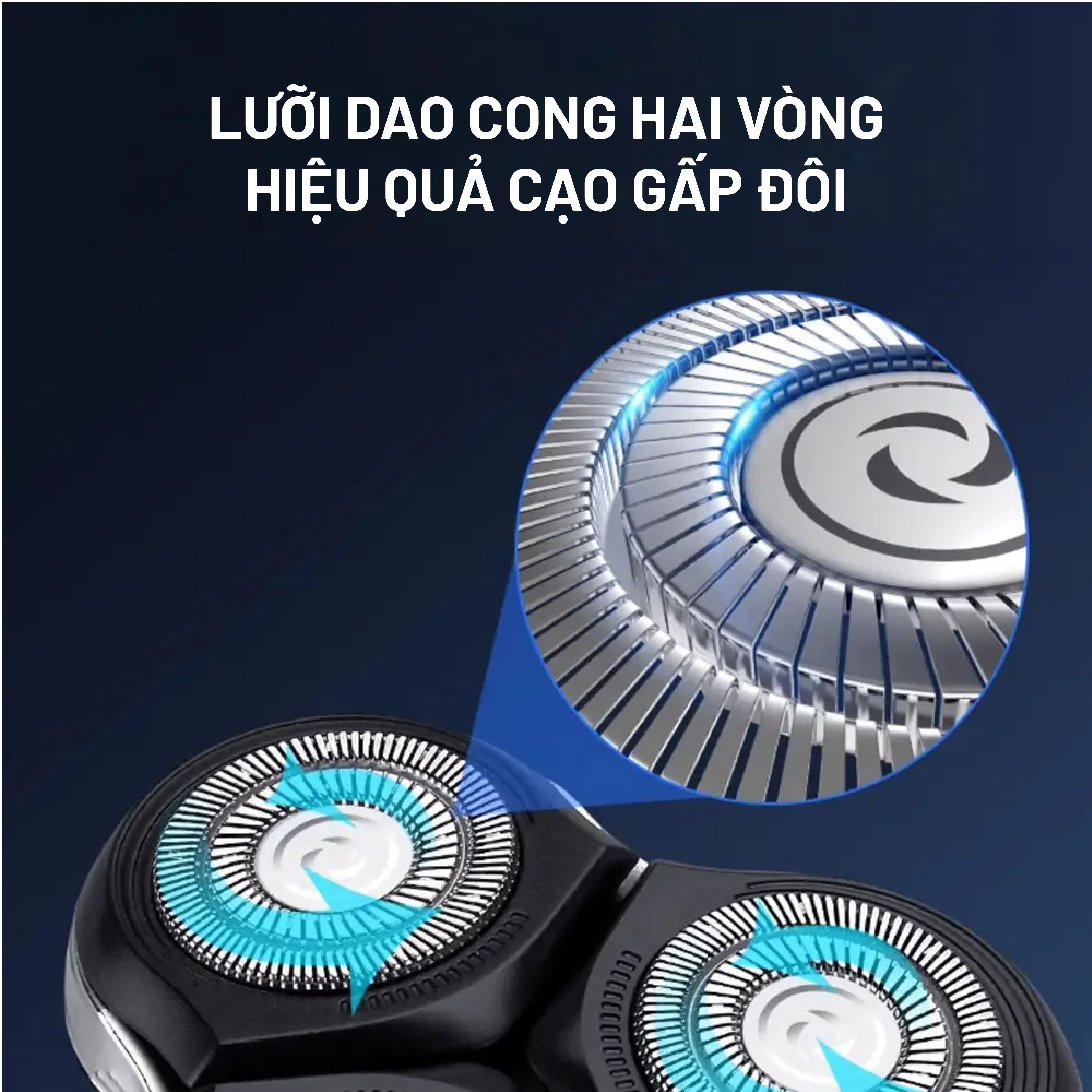 Máy cạo râu khô và ướt Hyundai PHT-083-BK - 4