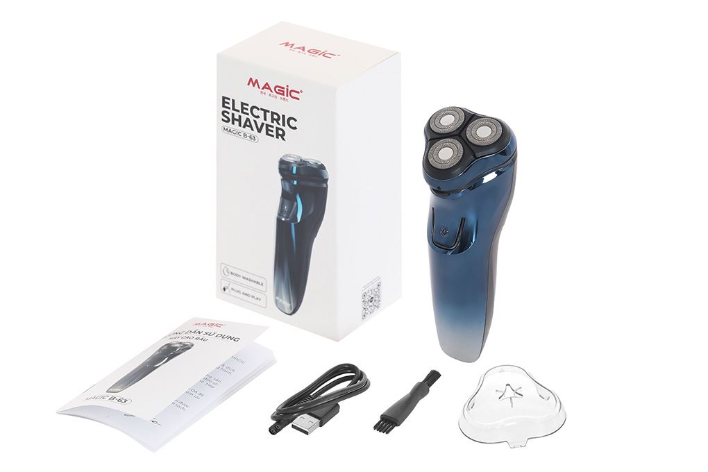 Máy cạo râu khô và ướt Magic B-63 Màu Xanh đen